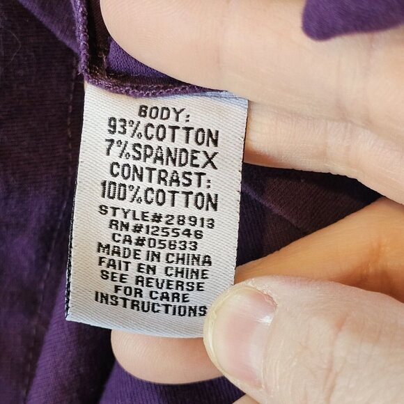 Habitat Womens M Purple Cardigan Sweater Jersey Knit Stretch 1 Button Lagenlook - Picture 7 of 9